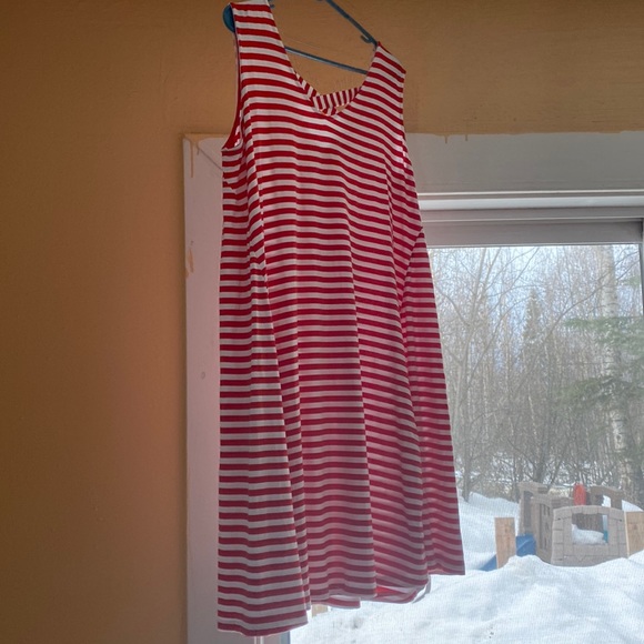 Style & Co red and white striped tank dress sz 1x - Picture 1 of 9